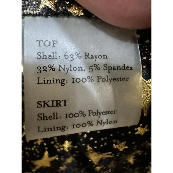 High Low Black Satin Skirt Celestial Tulle Lining Train Size Small Witchy Goth - Picture 5 of 8